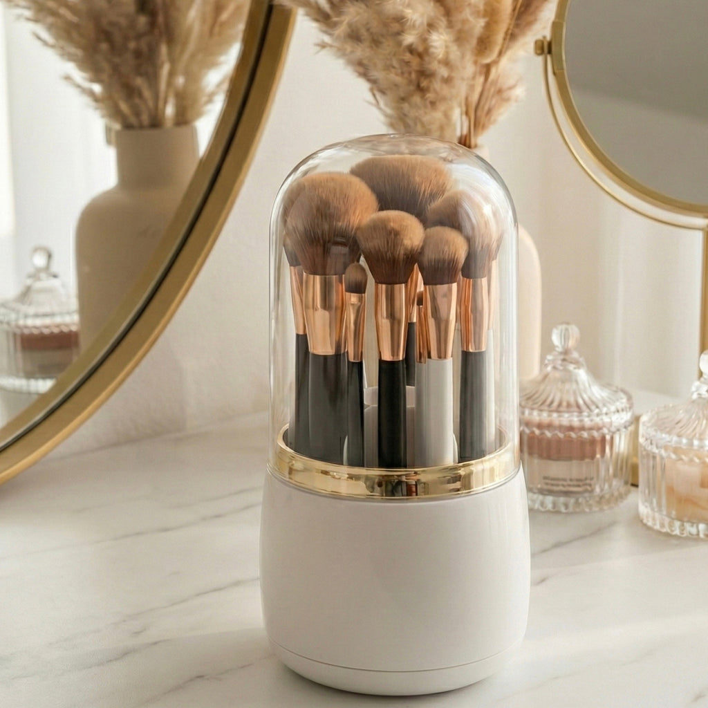 Organiseur de Pinceaux de Maquillage Rotatif 360°