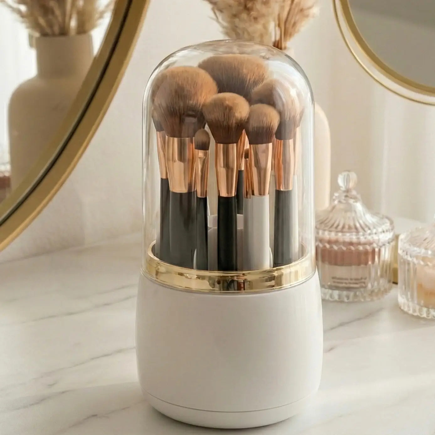 Organiseur de Pinceaux de Maquillage Rotatif 360°