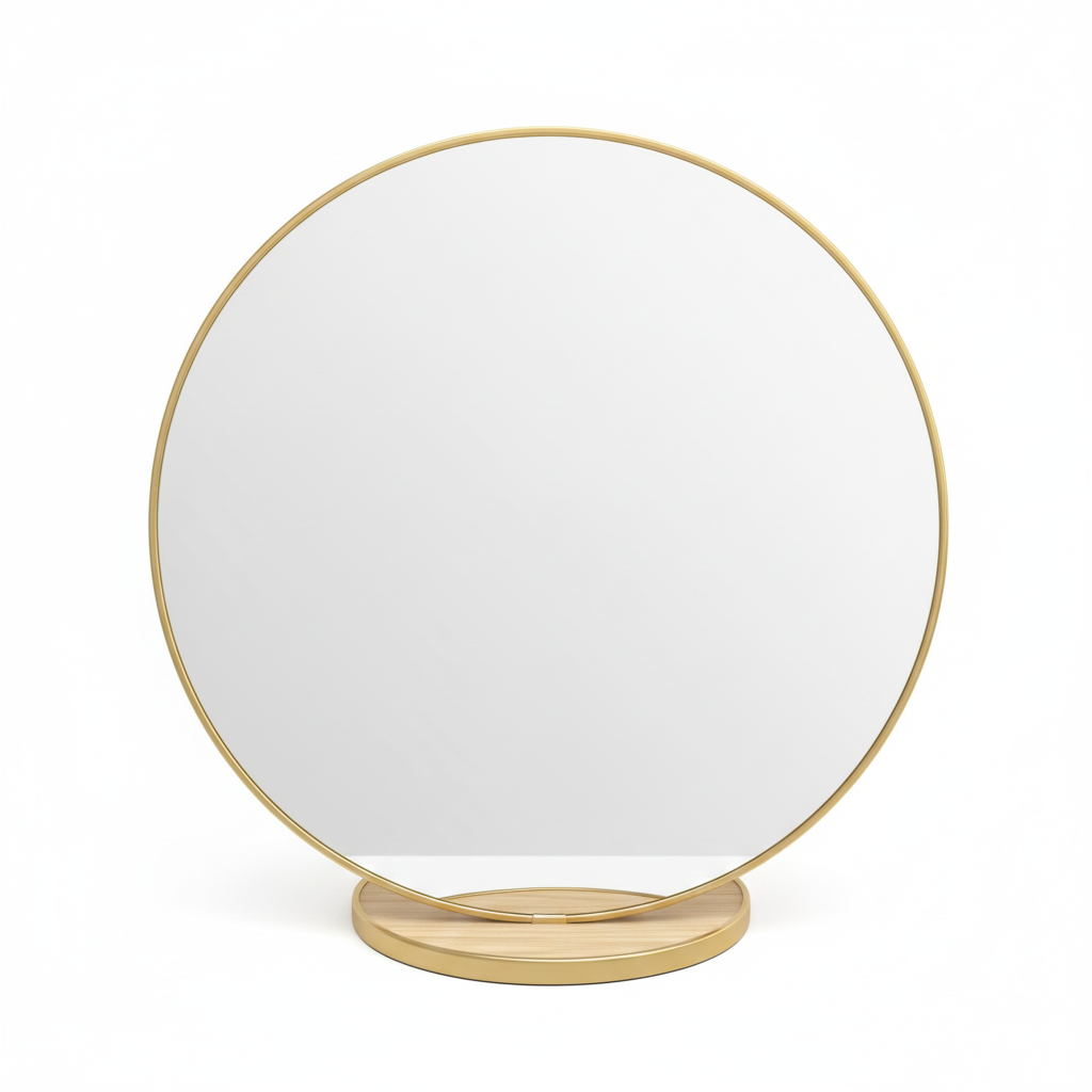 Miroir de Table Doré – Formats Rond