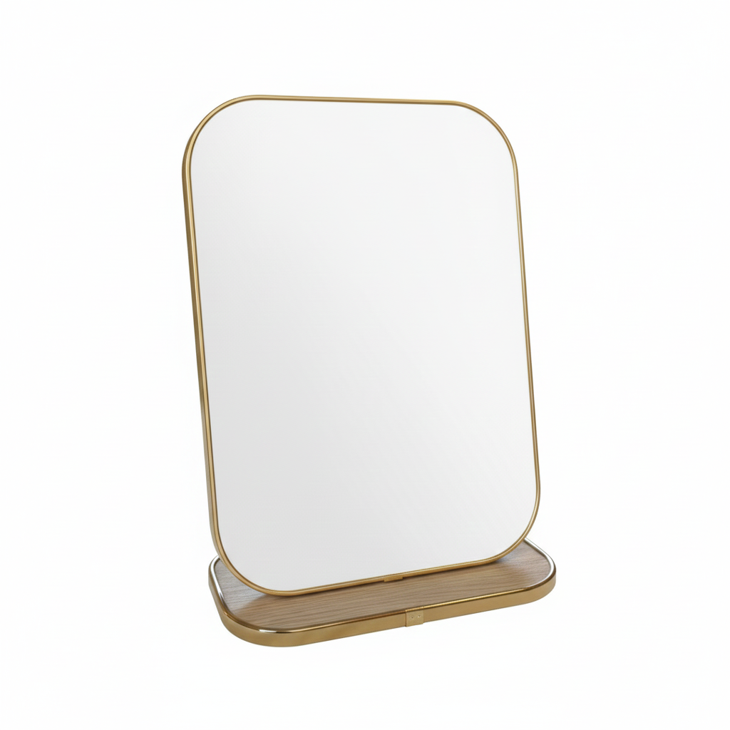 Miroir de Table Doré – Format Rectangle