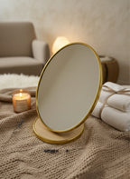 Miroir de Table Doré – Format Ovale