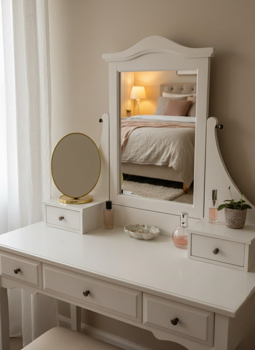 Miroir de Table Doré – Format Ovale