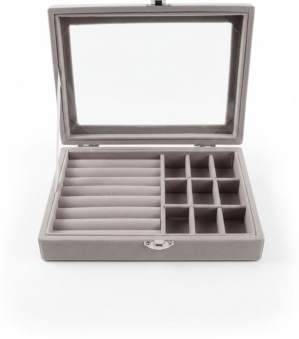 Boîte à Bijoux - Couvercle Transparent - Format M