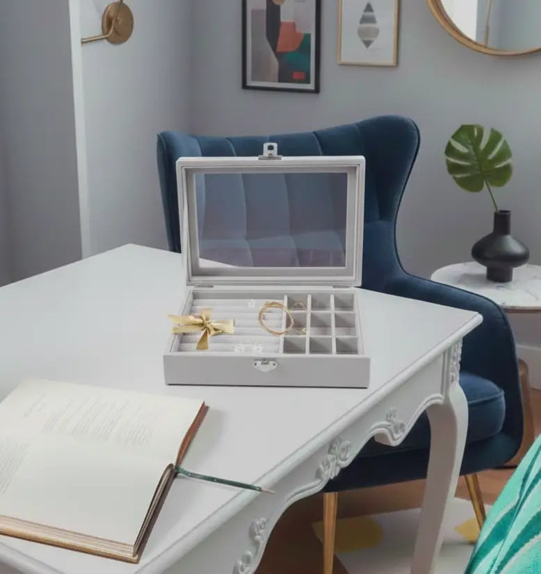 Boîte à Bijoux - Couvercle Transparent - Format M