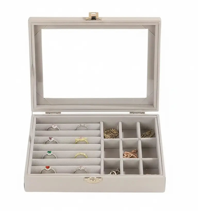 Boîte à Bijoux - Couvercle Transparent - Format M