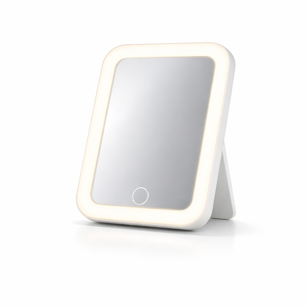 Miroir de maquillage LED tactile – 3 couleurs de lumière