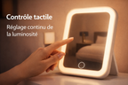 Miroir de maquillage LED tactile – 3 couleurs de lumière