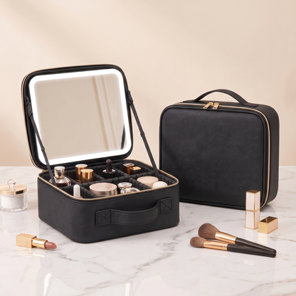 Trousse Maquillage avec Miroir LED