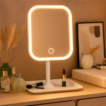 Miroir de maquillage LED rechargeable