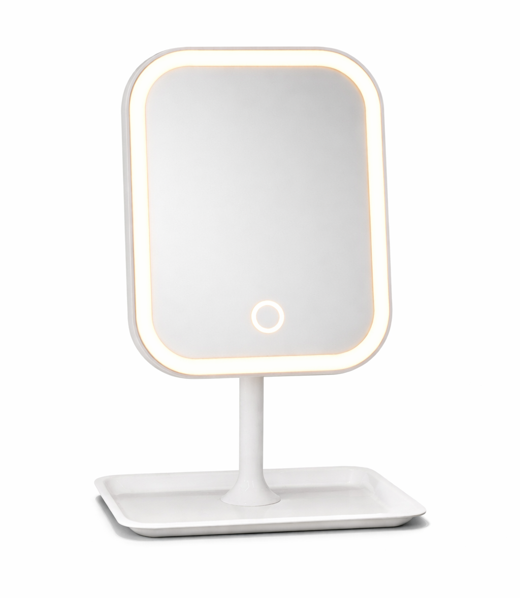 Miroir de maquillage LED tactile rechargeable