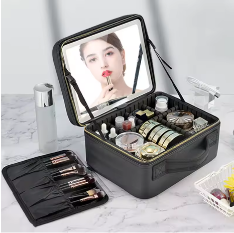 Trousse Maquillage avec Miroir LED